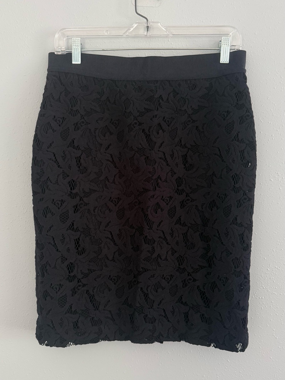 Ann Taylor Navy Lace Pencil Skirt